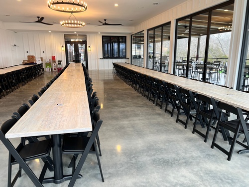 Updated tasting room with a view of the river