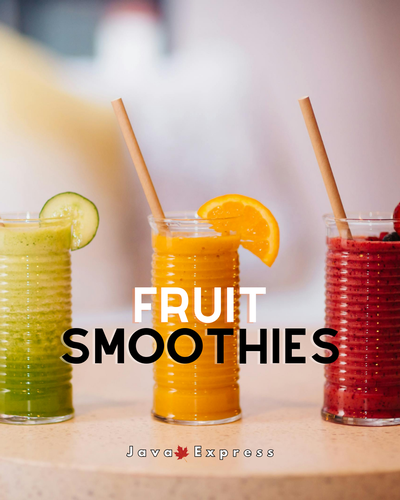 Handcrafted fruit teas, fresh smoothies, and familiar favourites at Java Express.