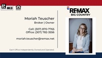MoriahTeuscher, Broker/Owner at Re/Max Big Country 