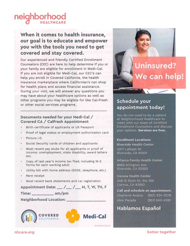 Uninsured? We can help!