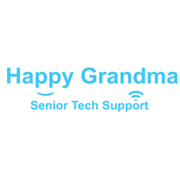 Happy Grandma Senior Tech Support