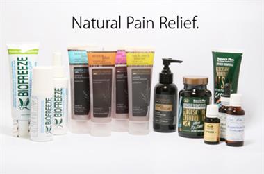 A full line of pain relief products made form natural ingredients.