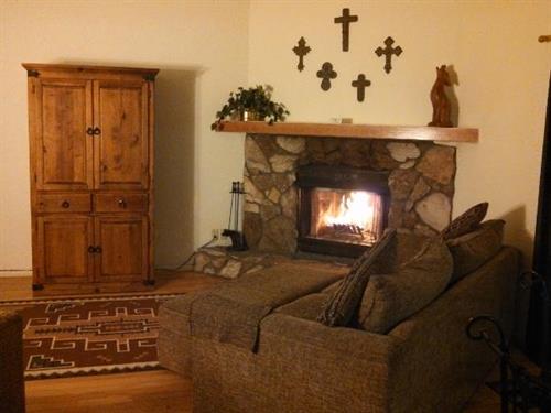 condo fireplace view