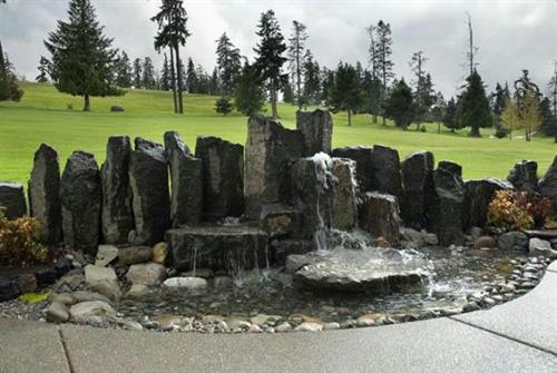 Our beautiful Golf Course Fountain, also designed by Vision Landscaping