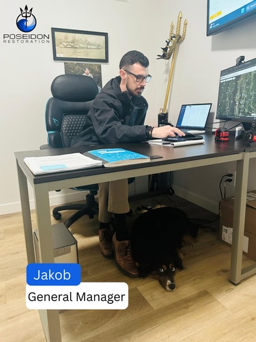 GM hard at work with his best friend 