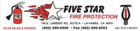 Five Star Fire Protection, Inc.