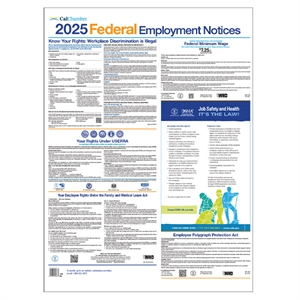 Picture of 2025 CA and Federal Employment Poster: Laminated - English  SOLD OUT