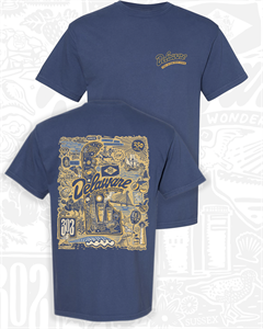 Picture of The Quiet Resorts x Paul Carpenter "In the First State" Navy Tee