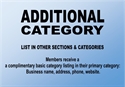 Picture of ADDITIONAL CATEGORY LISTING