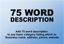 Picture of 75 WORD DESCRIPTION