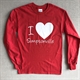 Picture of Long Sleeve Red Tee with Big Heart (Adult Small)
