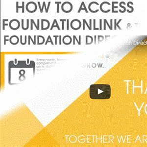 Picture of How to Access FoundationLink & the Foundation Directory