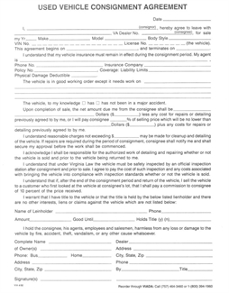 Picture of VIA4 - Consignment Agreement 