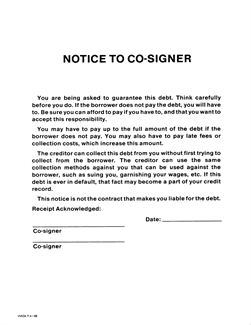 Picture of F4 - Notice to Co-Signer