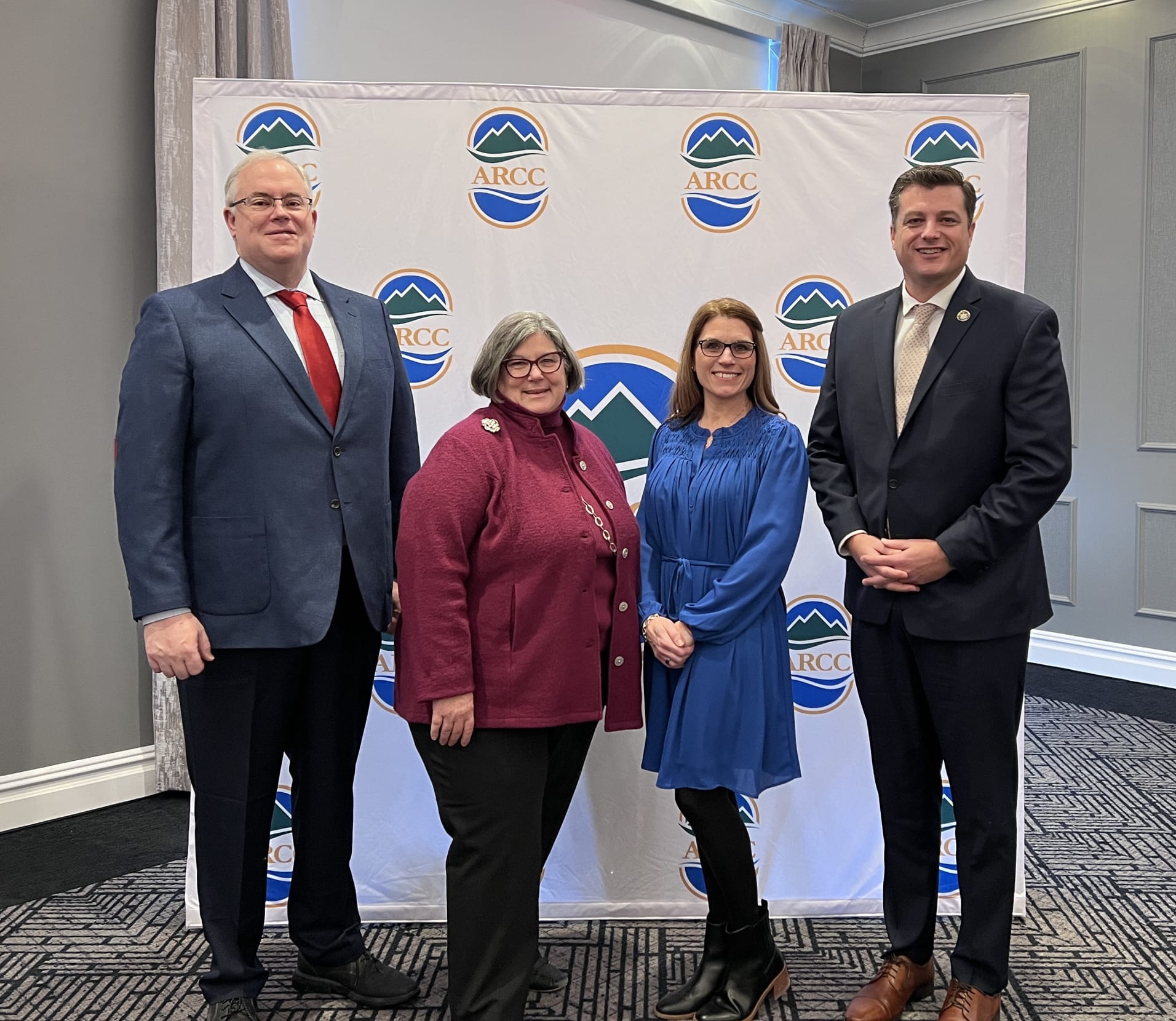 2025 Conversation with Legislators panelists from left to right: Senator Dan Stec, Assemblywoman Carrie Woerner, ARCC President Tricia Rogers, and Senator Jake Ashby.